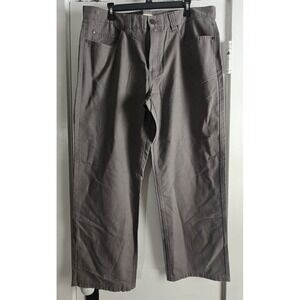 NWT BLUE MOUNTAIN men's 40x30 flat front 5 pockets work grey taupe pants